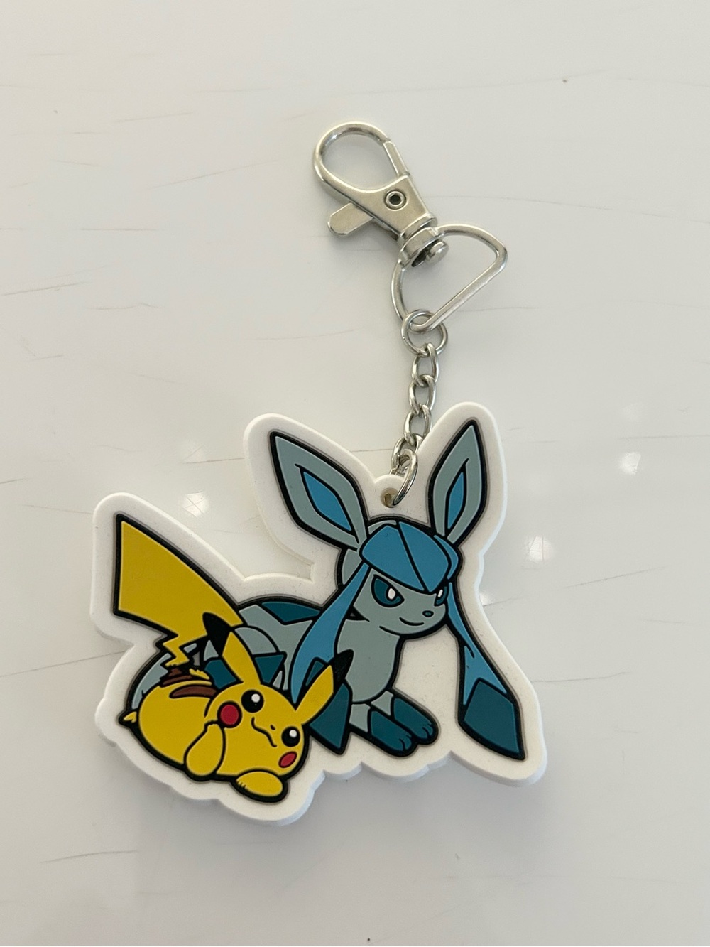 Pokémon 2023 Holiday Pikachu & Glaceon Keychain TPR Rubber Charm
